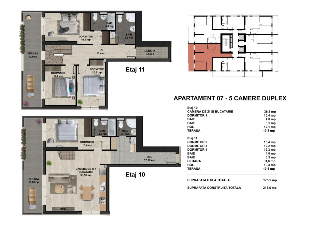 Penthouse 5 Camere Duplex - Tip 7