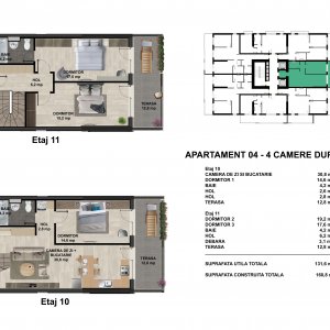Penthouse 4 Camere Duplex - Tip 4