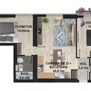 3 Camere - Tip 1 - Corp C